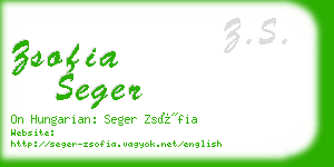 zsofia seger business card